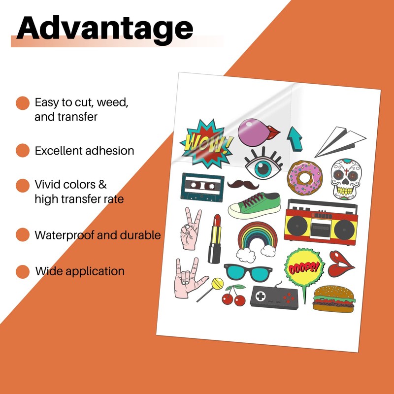 HTVRONT Sublimation Sticker Paper 20Pcs Waterproof - Sticker Paper 8.5''x11''