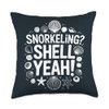 Snorkeling Pun Snorkeler Throw Pillow