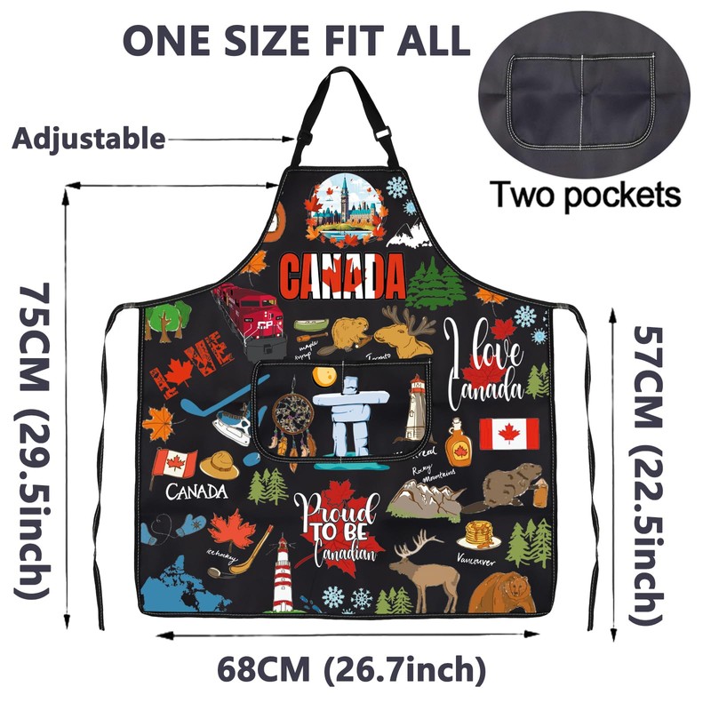 ENSIANTH Canada Apron Canada Cooking Aprons for Women Men Canada