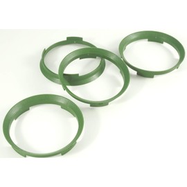 4 x Centring Rings 70.4 x 67.1/70 4 to 67 1 Green Compatible with Rondelle Kia Hyundai Mazda Mitsubishi