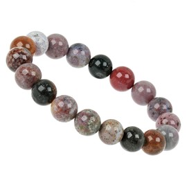 ELEDORO PowerBead Ladies Bracelet, String Gemstone Beads, 10 mm x 17-18 cm, gemstone, multicoloured