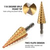 WORKPRO 3-Piece Step Drill Bit Set, 1/4" Hex Shank Quick