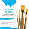 Synthetic Gold Taklon Real Value Brush Set-4/Pkg