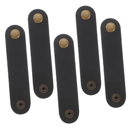 LABRIMP 5Pcs Leather Cable Organizer Straps Artificial Leather Cord Wraps for Charging Cords Durable and Compact Cable Management for