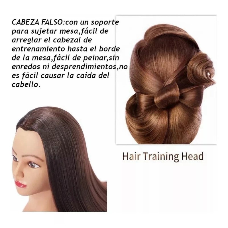 Ezzyso Cabeza De Maniquí De Entrenamien Para Práctica Peluquería