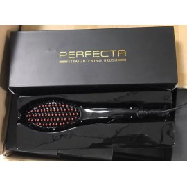 Perfecta Hair Straightening Brush Women's Styling & Care NIB NOS