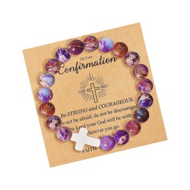 choice of all Cross Bracelet Baptism Bracelet Gifts Christian Friendship Bracelets Mustard Seed Prayer Bead Bracelets First Confirmation Communion Religious Gifts for Women Daughter Lovers