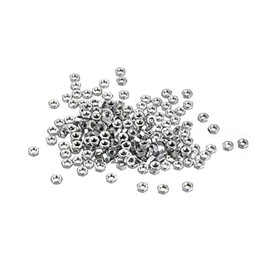 sourcing map Hexagon Nuts M3 x 0.5 mm Metric Coarse Thread Hex Nut Galvanised Silver Colour Pack of 200