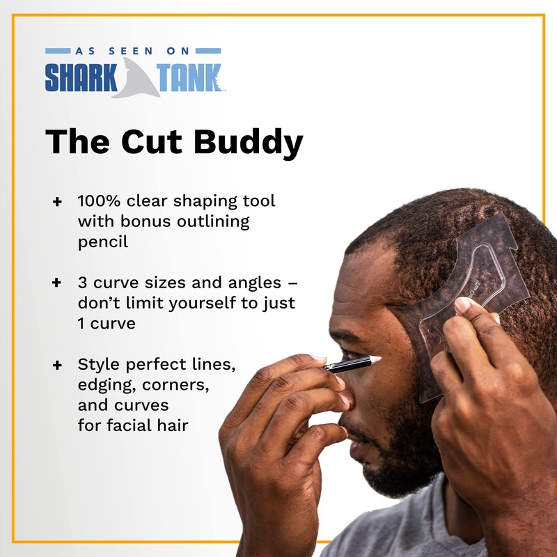 The Cut Buddy Original Shaping Tool, Clear Beard and Hairline