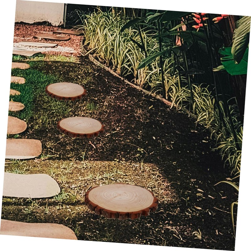 CIYODO 12 Garden Stepping Stones Outdoor Wooden Paving Artificial Stone