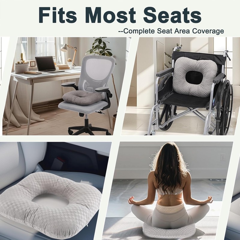 Anti-Slip Wheelchair Cushions, Bed Sore Cushions for Butt, Ergonomic Innovations