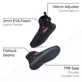 Osprey Kids Wetsuit Boots, Neoprene Boots for Kids, Aqua Anti-Slip Boots, Multiple Sizes