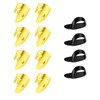 SAVITA Adjustable Finger Picks Set, Including 8pcs Golden Stainless Steel