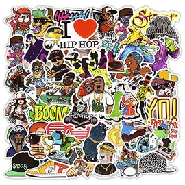 Hip Hop Stickers, 50Pcs Stickers for Adults, Waterproof Vinyl Sticker Decals for Skateboard Car Laptop Guitar Water Bottles