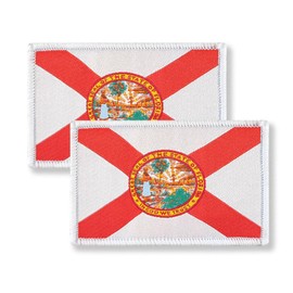 Overdecor Florida Flag Patch Tactical Military Patches - Hook and Loop Fastener, 2 Pack