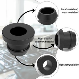 SHOWHIHI RV Stove Rubber Grommets, 8 Pcs RV Stove Grommets, RV Stove Top Grommets for Magic Chef, RV Stove Parts for Amana, Reduces Noise, Stabilized Grate.(Black)