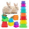 Rabbits Stacking Cups for Guinea Pigs, 8PCS Bunny Stackable Toys,