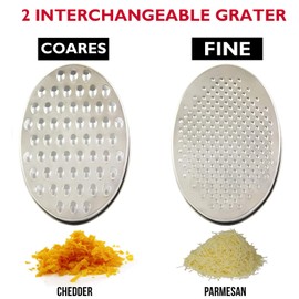 Cheese Grater Citrus Lemon Zester with Food Storage Container & Lid - Perfect For Hard Parmesan Or Soft Cheddar Cheeses, Ginger, Vegetables, Butter, Chocolate & Nutmeg (Red)