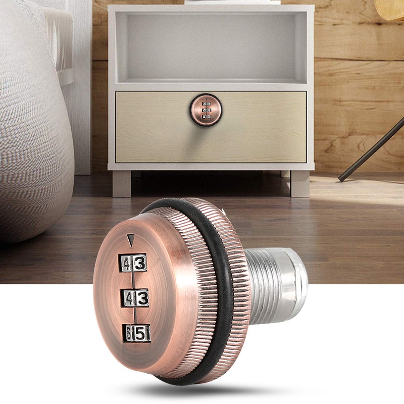 2pcs Zinc Alloy Mechanical Password 3-Digit Code Mailbox Cabinet LockRed