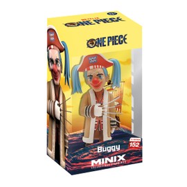 MINIX Bandai Sammelfigur, 12 cm, One Piece, Buggy, Sammlerstücke für Ausstellung, Geschenkidee, Spielzeug für Kinder und Erwachsene, TV-Fans (MN16518)