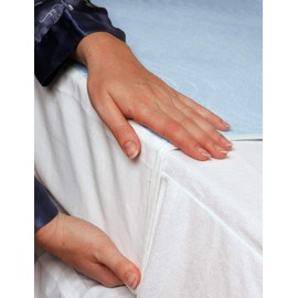Washable Bed Protector/Pad with Tucks, Blue - Pack of 1