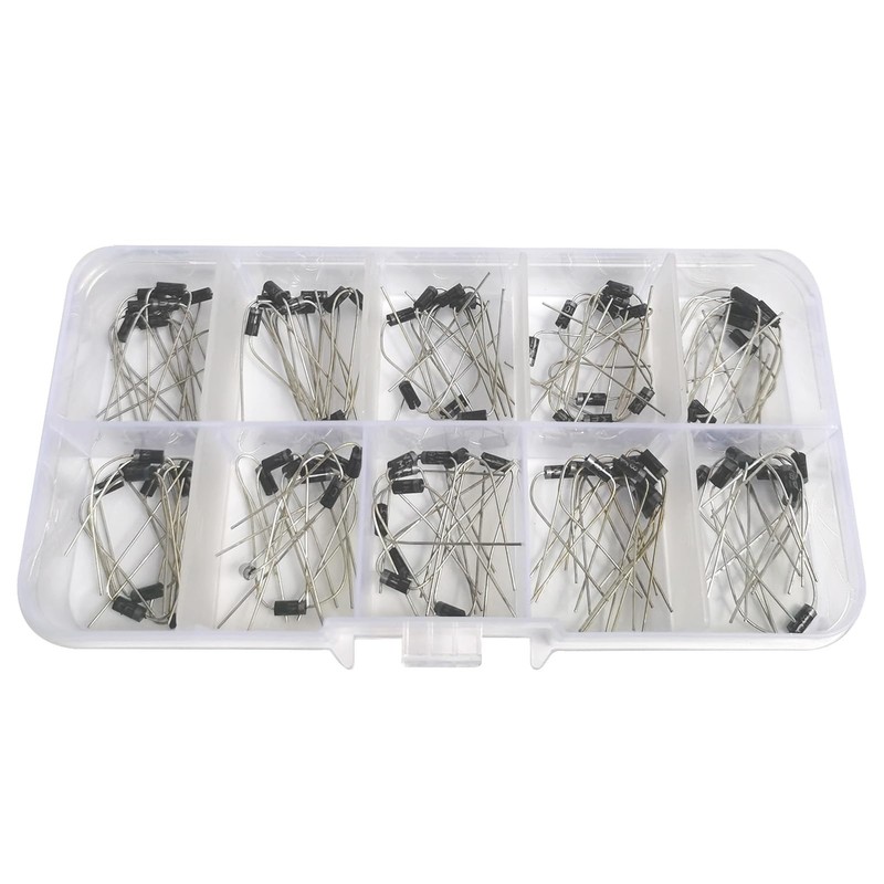 BEHOSHI 100pcs Rectifier Diode Set 10 Values 1N4001-1N4007 1N5817-1N5819, Electronic