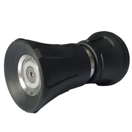 Heavy Duty Fireman Style Hose Nozzle - Fits All Standard Garden Hoses - High Pressure Sprayer Nozzle to Wash Your Car or Water Your Garden – Leak Proof (Black)