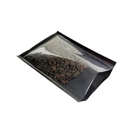 PABCK 50 Pieces Black Vacuum Sealer Bags for Food Storage 7.87x11.81 inch Textured Clear Plastic Food Packaging Saver Heat Vacuum Seal Bag with Tear Notch