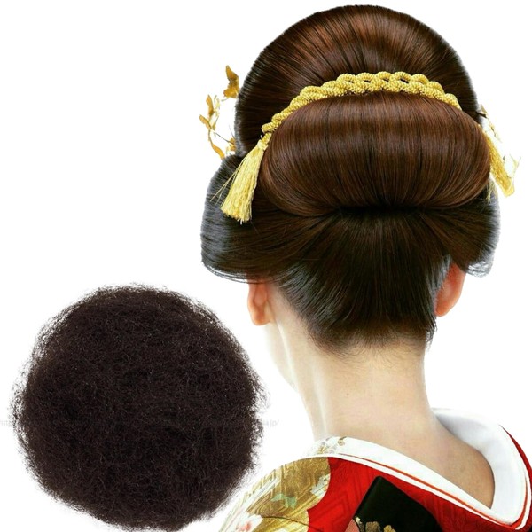Hair plus + hair extension, cotton, puffed hair, Japanese hair, Japanese hair, kimono, hair set, hair top, natural color, color top, easy volume up, hair arrangement, Shichi-Go-San coming-of-age ceremony, graduation ceremony, wedding, kimono wig, yukata,