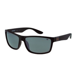 CAT 8018 Men's Polarized Rectangular Sunglasses, Matte Black, 61 mm