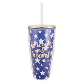 Slant Collections Patriotic Acrylic Double-Wall Travel Tumbler, 22-Ounce, Made Of Stars