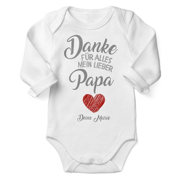 miKalino Babybody mit Spruch Danke für alles mein lieber Papa