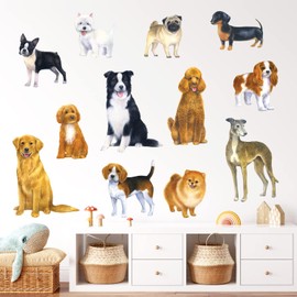 DECOWALL DS8-8045 Dog Paw Wall Sticker, Paw Dogs, Pack of 53 Wall Stickers, Wall Stickers for Children, Gift, Children's Room, Wall Decoration