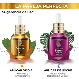 CLEOSKIN cepillo limpiador facial de silicona eléctrico para todo tipo de piel herramienta de skin care cuidado de la piel con serum de retinol y vitamina c