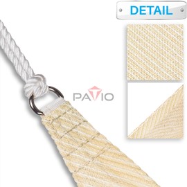 Patio Paradise Sun Shade 12'x20'x23.3' Right Triangle Shade Sail Canopy with Hardware Kits, Heavy Duty UV Block Shade Cloth Pergolas Patio Cover, Permeable Fabric for Outdoor Backyard, Beige