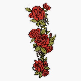 EB Store Roses Vinyl Waterproof Sticker Decal Car Laptop Wall Window Bumper Sticker 5'', EBSTORE-STICKERS-1431