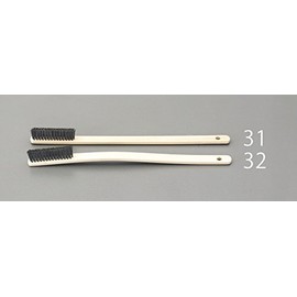 エスコ(ESCO) 295mm 4行 竹ブラシ(曲・豚毛製) EA109DB-32