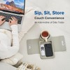 Couch Cup Holder Tray, Elimiko Silicone Sofa Drink Holder with