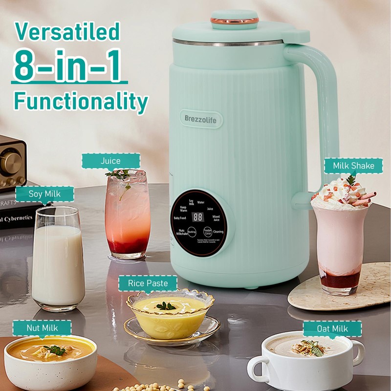 Nut Milk Maker,40oz Large Capacity Stainless Steel Automatic Soy Milk