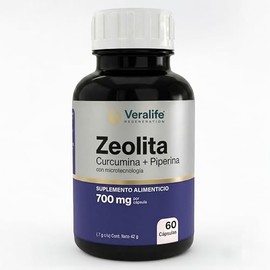 Veralife Suplemento Alimenticio Zeolita Curcumina Tabletas Nutricional Multivitaminico Hombres Mujer