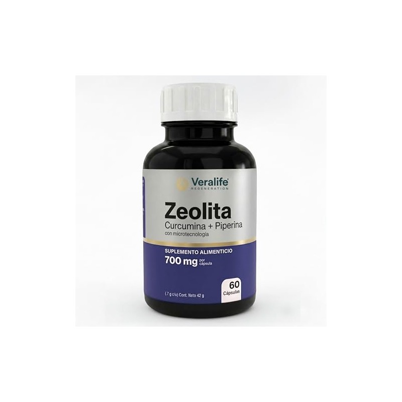 Veralife Suplemento Alimenticio Zeolita Curcumina Tabletas Nutricional Multivitaminico Hombres Mujer