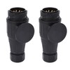 2PCS 13 Pin Euro Plug Waterproof Plastic Copper Injection Molded