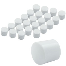Luomorgo 24Pcs Door Stop Rubber Tip Replacement, Door Stopper Rubber Tip, White Door Stop Rubber End Cap Universal for Door Stop Bumper Tips Wall & Floor Protection