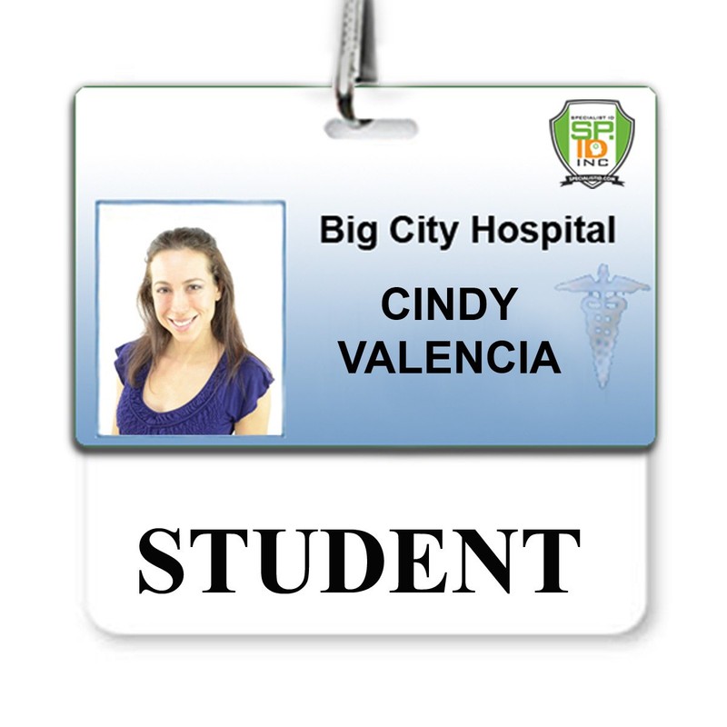 "Student" Horizontal Badge Buddy with White Border from Specialist ID,