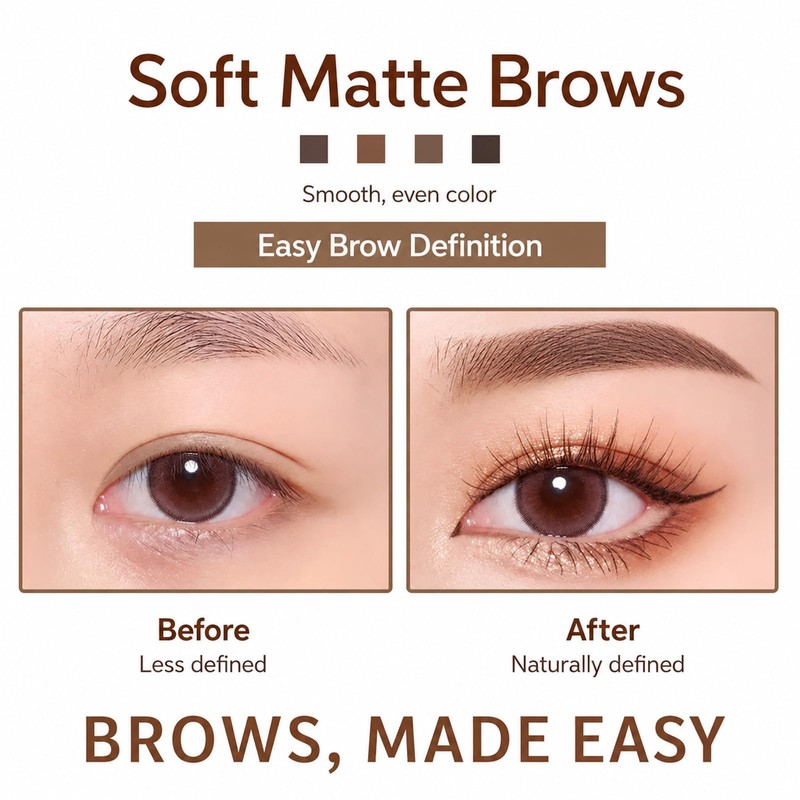 Qwesure Xixi Eyebrow Powder 2 Colours with Double Applicator, Brow
