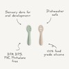mushie Silicone First Feeding Baby Spoons | 2 Pack (Blush/Shifting