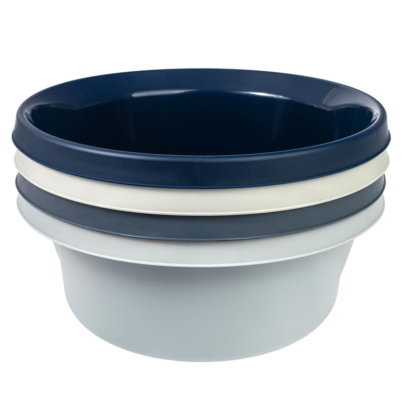 KADAX Matte Plastic Washing Bowl, Plastic Bowl, Round Washing Bowl,