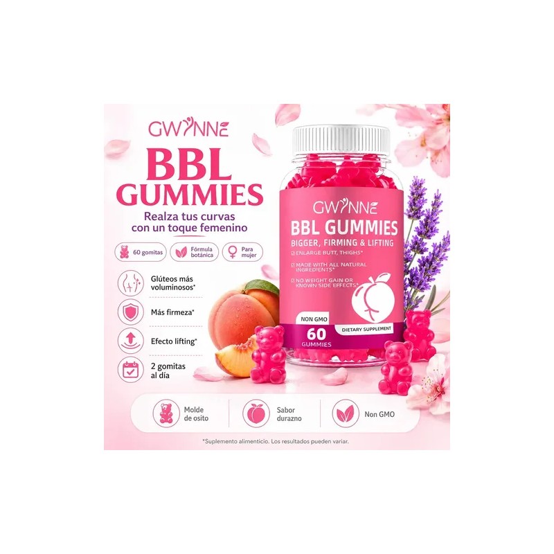 Gwynne Bbl Gummies Fenogreco Mejora Tu Busto Y Glúteos 60