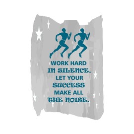 Nursery Let Your Success Make All Noise Sports Athlete Motivational Quote Vinyl Design Wall Art Sticker Designs Vinyl Stickers for Home House Walls Rooms Windows Bedroom Decoration Size (14x14 inch)