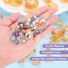 uxcell 60Pcs Star Moon Shaped Beads, 2 Style Acrylic Spacer